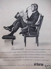 PUBLICITÉ AIRBORNE SIÈGE ET CANAPÉ LIT ÉPAISSES COUCHES DE MOUSE LATEX