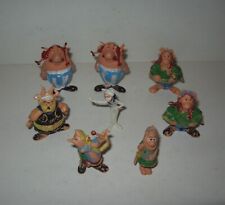 ASTERIX & OBELIX,8 FIGURINES,TBE,SERIE HUILOR (6/12),PUBLICITAIRE,VINTAGE 1967