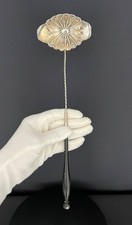 Louche à punch en argent et manche en bois noirci – France, fin XIXe siècle