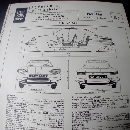 Fiche technique panhard - panhard, pl24ct
