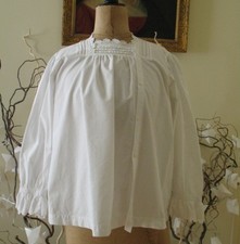 CHEMISIER ancien Broderie Anglaise fin XIXè 19th C Embroidery