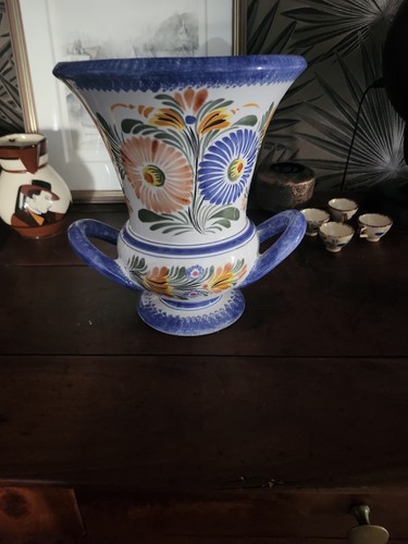 Grand vase faïence henriot - faïence,