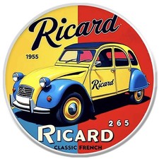 CITROEN 2CV DEUCHE AUTOCOLLANT STICKER RICARD RZ105