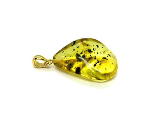 Pendentif ambre insecte fourmi - ambre,