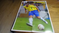 POSTER ONZE FOOTBALL RONALDO OR 2002 BRESIL REAL MADRID CHAMPION MONDE R9