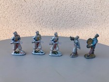 QUIRALU 5 FIGURINES ZOUAVES AU FUSIL TROMPETTE CYMBALE SOLDAT AFRIQUE DU NORD