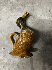 pichet zoomorphe canard  en barbotine