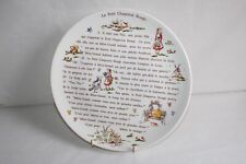 Plat à tarte en faïence de Gien, décor Le Petit Chaperon Rouge, diamètre 30.7 cm