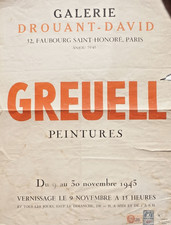 Arthur GREUELL (1891-1966)  - Jeune femme nue - dessin à l'encre signé au crayon