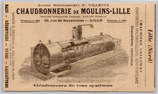 1916 Chaudronnerie de Moulins-Lille , Chaudière Galloway Pub Ancienne 59 Ad