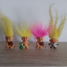 Lot de 4 Figurines mini Trolls - Années 80-90'