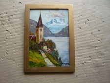 PAYSAGE DE MONTAGNE ET LAC SIGNE  M.  DUVAL