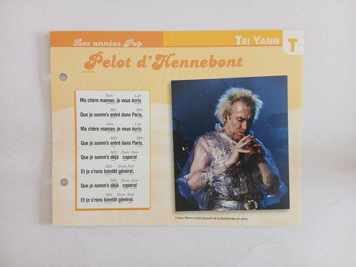 Carte fiche tri yann pelot - yann,