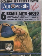 L'AUTOMOBILE 312 1972 PEUGEOT 304 COUPE S FORD GRANADA 2600 GXL KAWASAKI 750