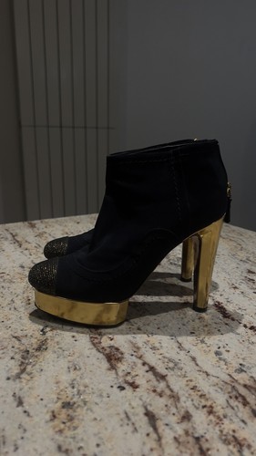 Chanel platform gold heel - chanel,