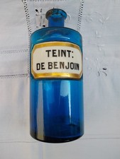 FLACON, POT A PHARMACIE, BLEU