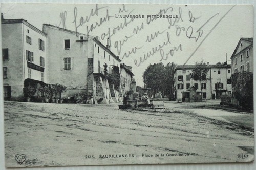 Sauxillanges cpa place de - 63,