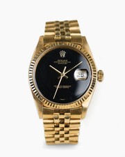 Rolex Datejust 1601 in yellow gold with onyx dial