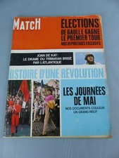 PARIS MATCH N° 999 du 29 juin 1968 MAI 68 DE GAULLE JOAN DE KAT