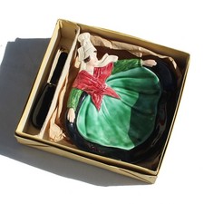 Ancien beurrier + couteau / faïence de Desvres / Gabriel Formaintreaux