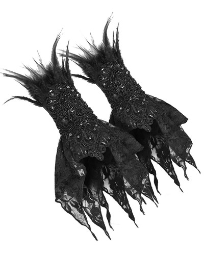 Gants cuff velours gothique - gants,