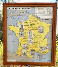 ancienne carte  géographie Rossignol la France romane