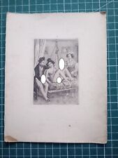 BO56 photographie gravure nu jeux érotiques grivoise féminin circa 1900 jouet