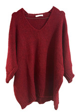 AN'GE  pull rouge brique