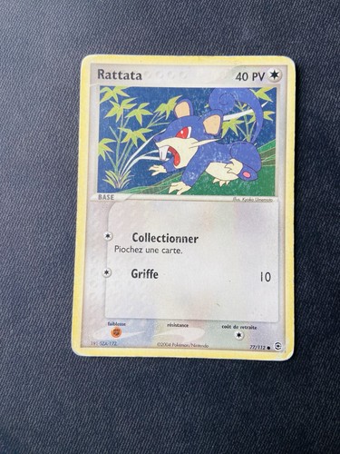 Carte pokémon rattata - carte,