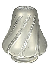 GLOBE OU TULIPE EN VERRE TAILLÉ POUR LUSTRE LUMINAIRE ANCIEN XIXème 