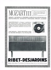 PUBLICITE ADVERTISING  1964   RIBET-DESJARDINS  hi-fi  MOZART