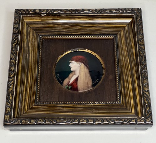 Ancien cadre miniature - cadre, Émaux