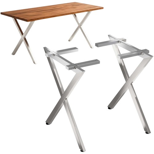 Pieds table x - de, acier
