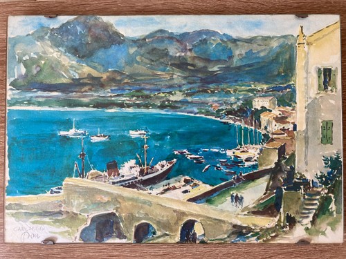 Calvi tableau aquarelle - tableau,
