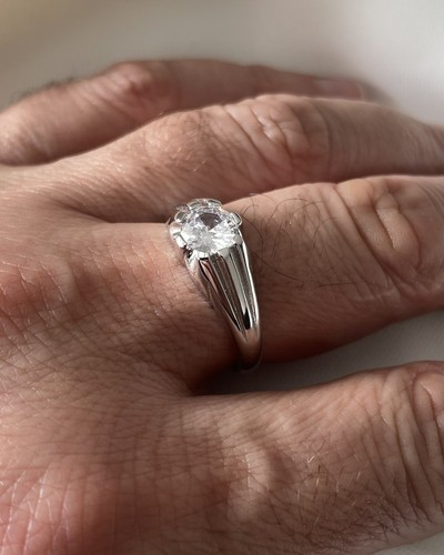 Argent sterling homme simple - argent,