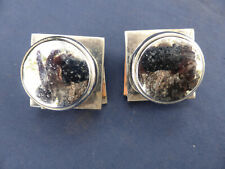 2 boutons chromé pur Portes