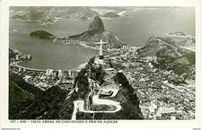 Brésil - Rio - Vista Aérea do Corcovado e Pao de Açucar - CPA - Voir Scans Recto