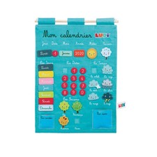Calendrier éducatif bleu en
