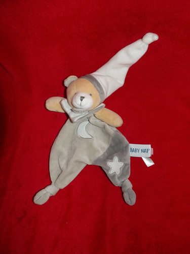 Doudou plat babynat - babynat, gris