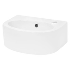 Lavabo vasque à poser en céramique évier salle de bain blanc 335 x 255 x 130 mm