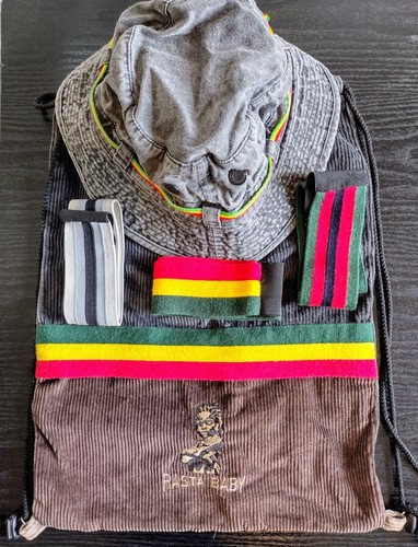 Sac dos velours rasta - dos,