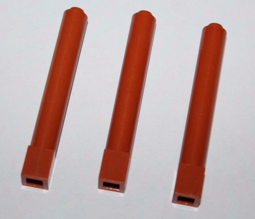 Lego dark orange support 1x1x6 - lego,