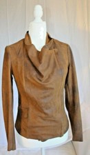 zara woman  faux sued women jacket brown color