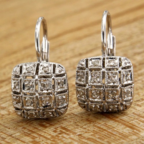 Boucles oreilles or blanc - boucles, en