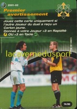 T74 PREMIER AVERTISSEMENT # CARTE WIZARDS FOOTBALL CHAMPIONS 2001 2002