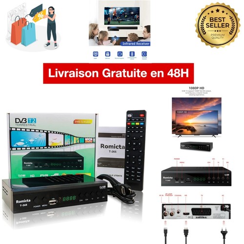 Décodeur tnt dvb h - dvb-t2, h.265