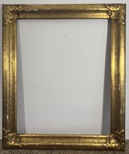 Cadre ancien XIXè 12F doré et sculpté Empire Feuillure: 65x51cm Vue: 61 x 50 cm