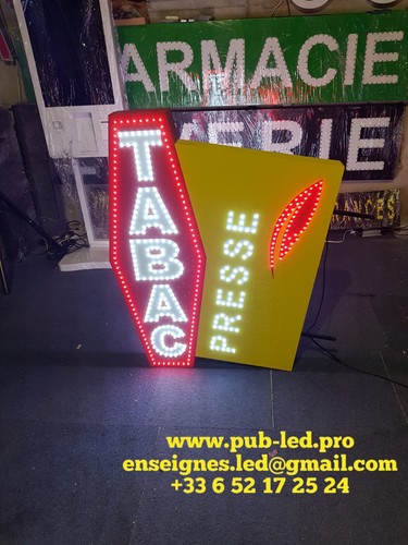 Enseigne led faces - enseigne,