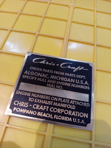 Plaque identification moteur - plaque, d'identification