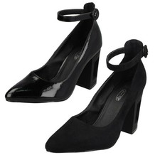 Femmes Spot On Synthétique Cheville Escarpin Lanière